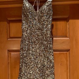 Sophia Thomas Gold Homecoming Dress worn once